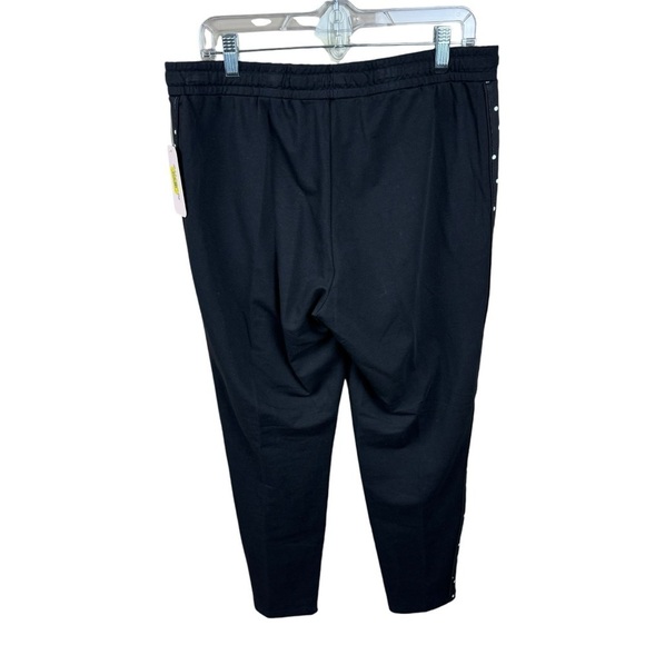 Allison Daley Black & White Mini Dot Pull On Elastic Waist Pants Size Medium - Picture 3 of 9